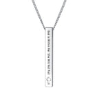 Minimalist Design Style Bible Verse Strength Faith Inspiration Pendant