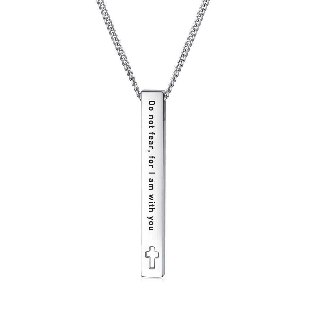 Minimalist Design Style Bible Verse Strength Faith Inspiration Pendant