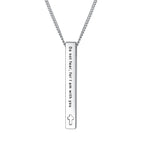 Minimalist Design Style Bible Verse Strength Faith Inspiration Pendant