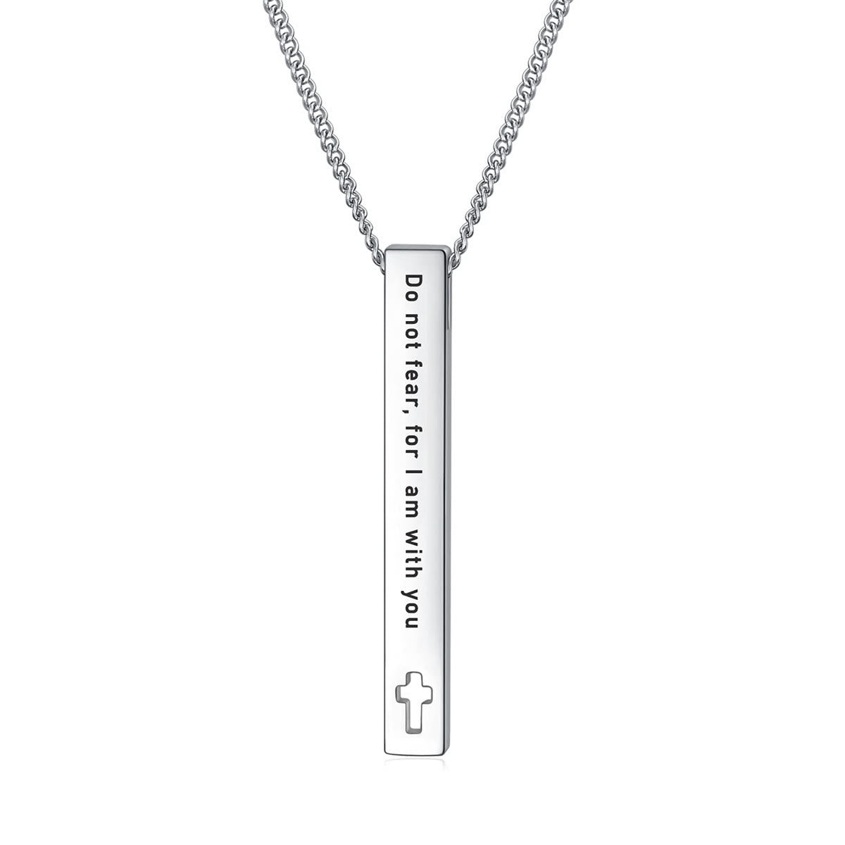 Minimalist Design Style Bible Verse Strength Faith Inspiration Pendant