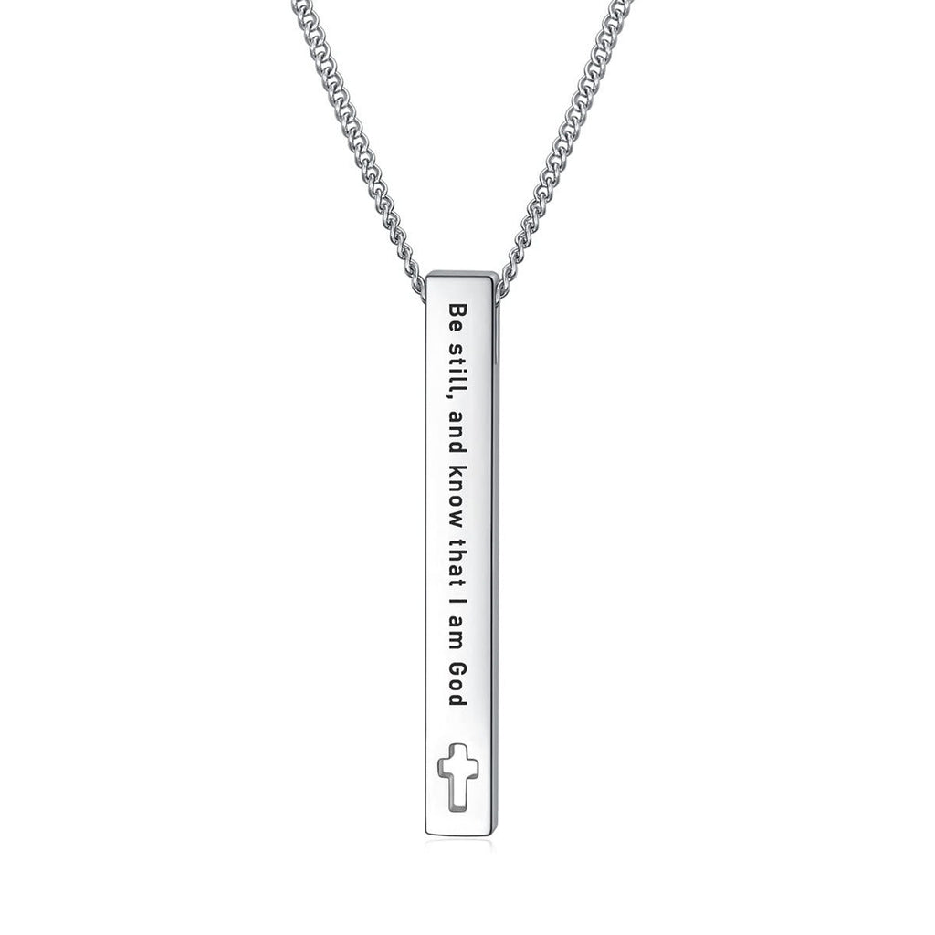 Minimalist Design Style Bible Verse Strength Faith Inspiration Pendant