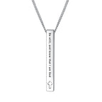 Minimalist Design Style Bible Verse Strength Faith Inspiration Pendant