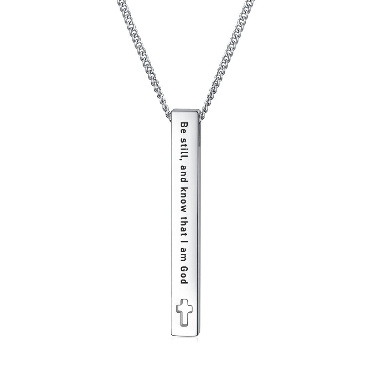 Minimalist Design Style Bible Verse Strength Faith Inspiration Pendant