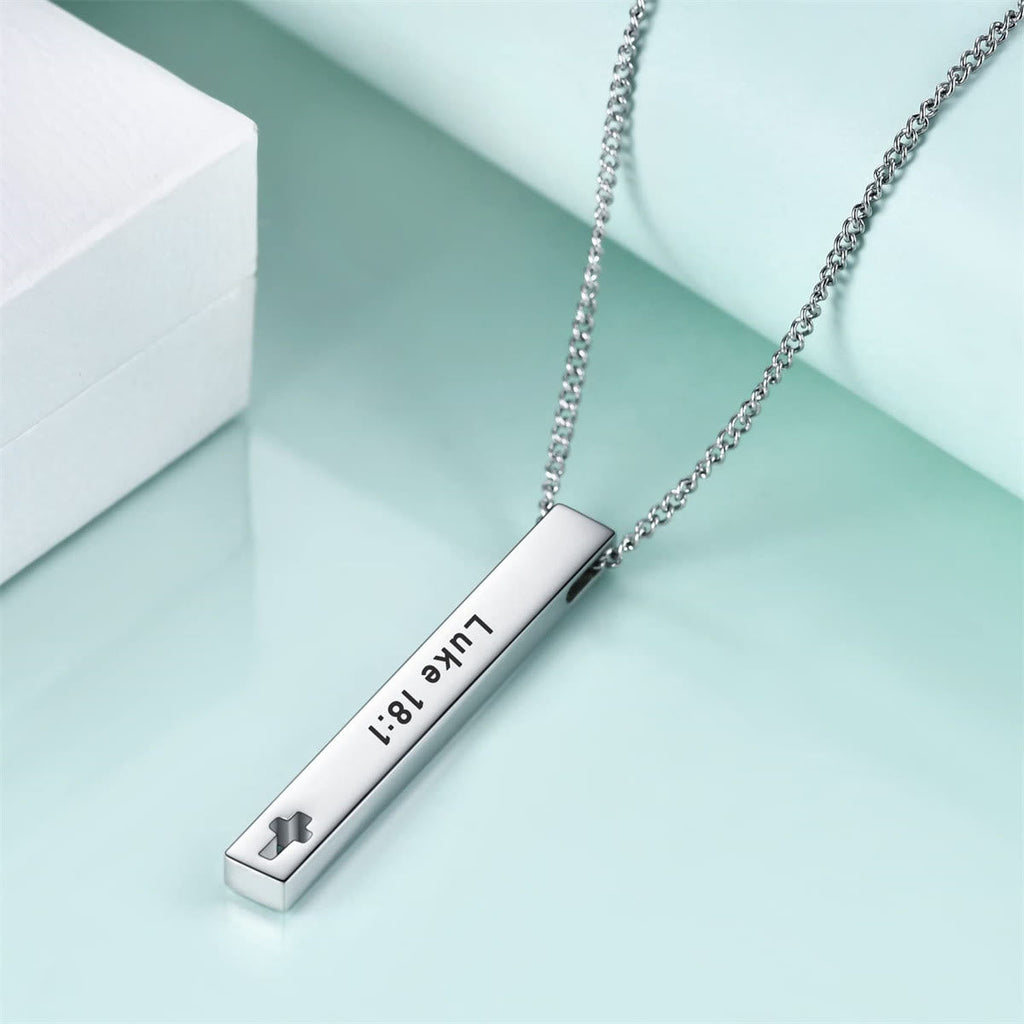 Minimalist Design Style Bible Verse Strength Faith Inspiration Pendant