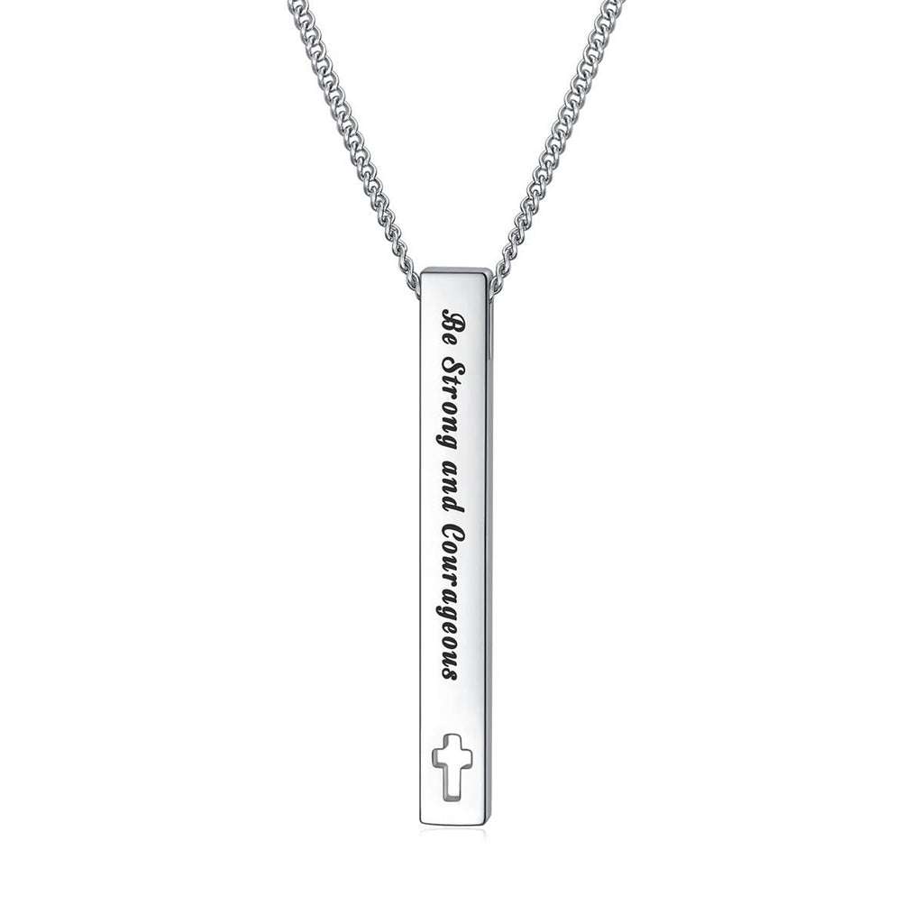 Minimalist Design Style Bible Verse Strength Faith Inspiration Pendant