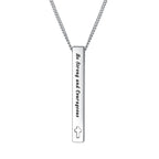 Minimalist Design Style Bible Verse Strength Faith Inspiration Pendant