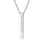 Minimalist Design Style Bible Verse Strength Faith Inspiration Pendant
