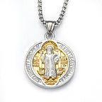 Classic Retro Style Crafted St. Benedict Sacred Protection Pendant