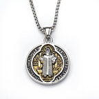 Classic Retro Style Crafted St. Benedict Sacred Protection Pendant