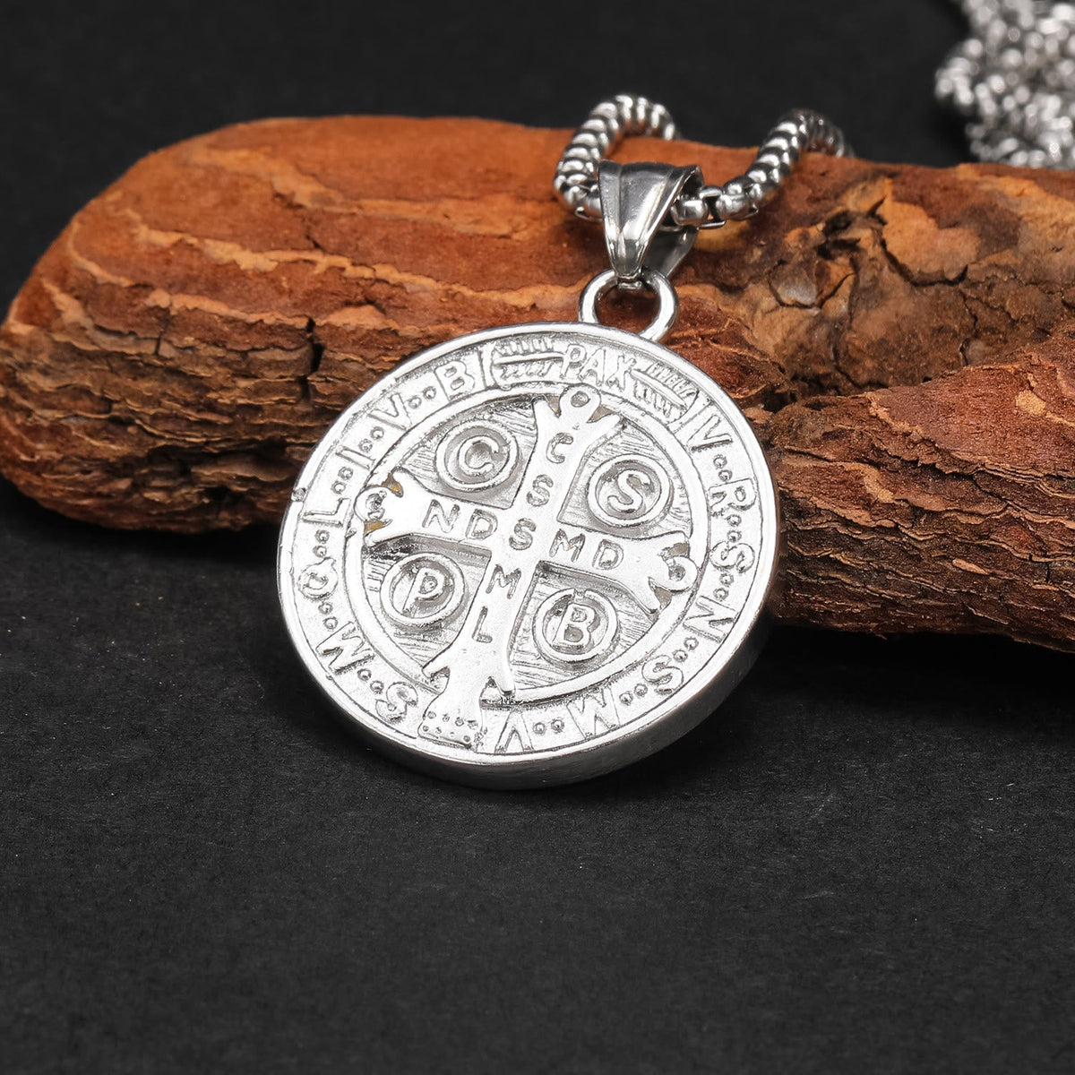 Classic Retro Style Crafted St. Benedict Sacred Protection Pendant