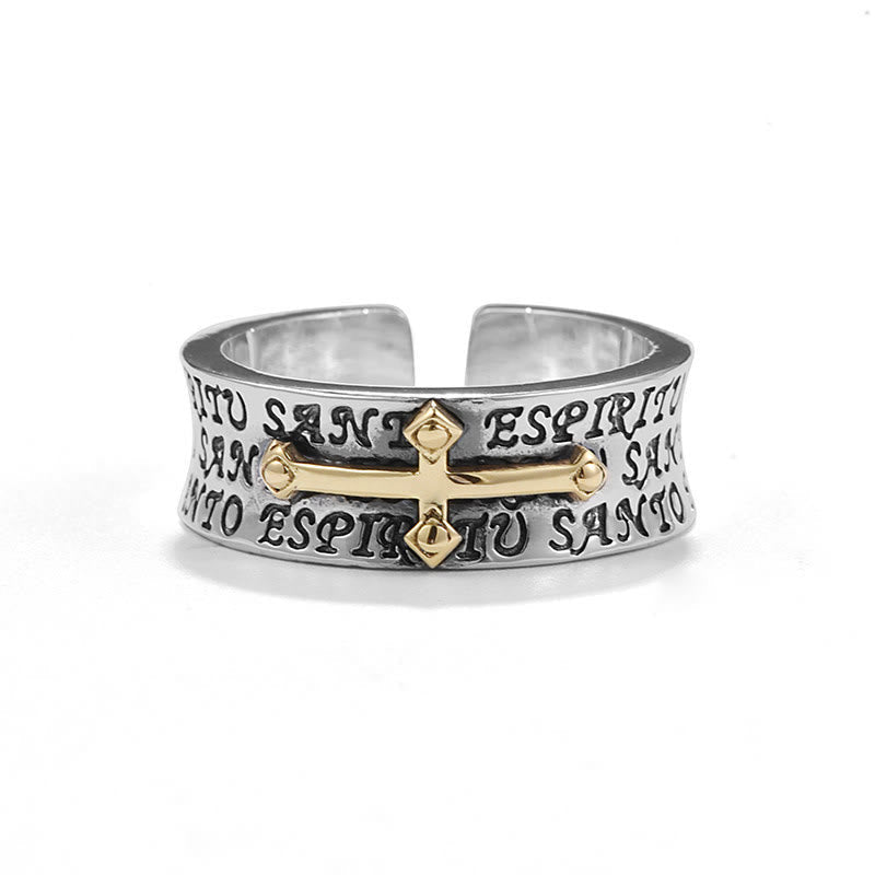 Retro Style Two-tone Gold Miraculous Medal Blessing Mary Alloy