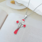 Modern Classic Style Multicolor Crucifix St. Benedict Medal Protection