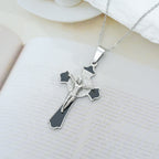 Modern Classic Style Multicolor Crucifix St. Benedict Medal Protection
