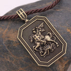 Classic Style Saint George and the Dragon Pendant Protection Prayer