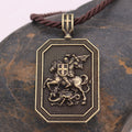 Classic Style Saint George and the Dragon Pendant Protection Prayer