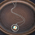 Retro Style Jesus St. Benendict Vrigin Mary Icon Rotating Pendant