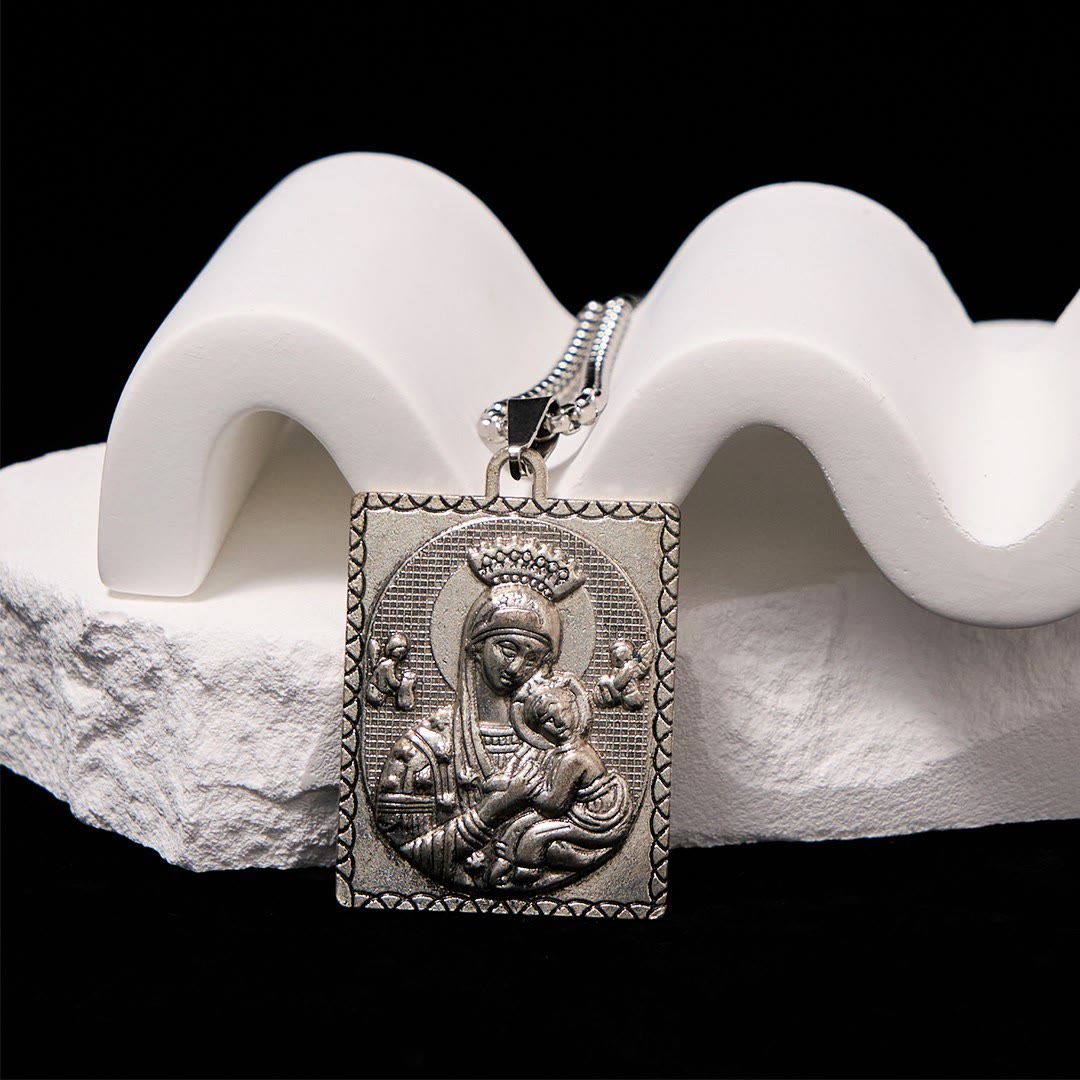 Classic Style Jesus & Mary Madonna and Child Saint Medal Pendant