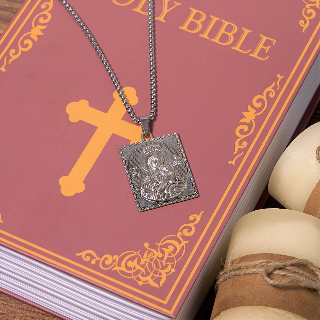 Classic Style Jesus & Mary Madonna and Child Saint Medal Pendant