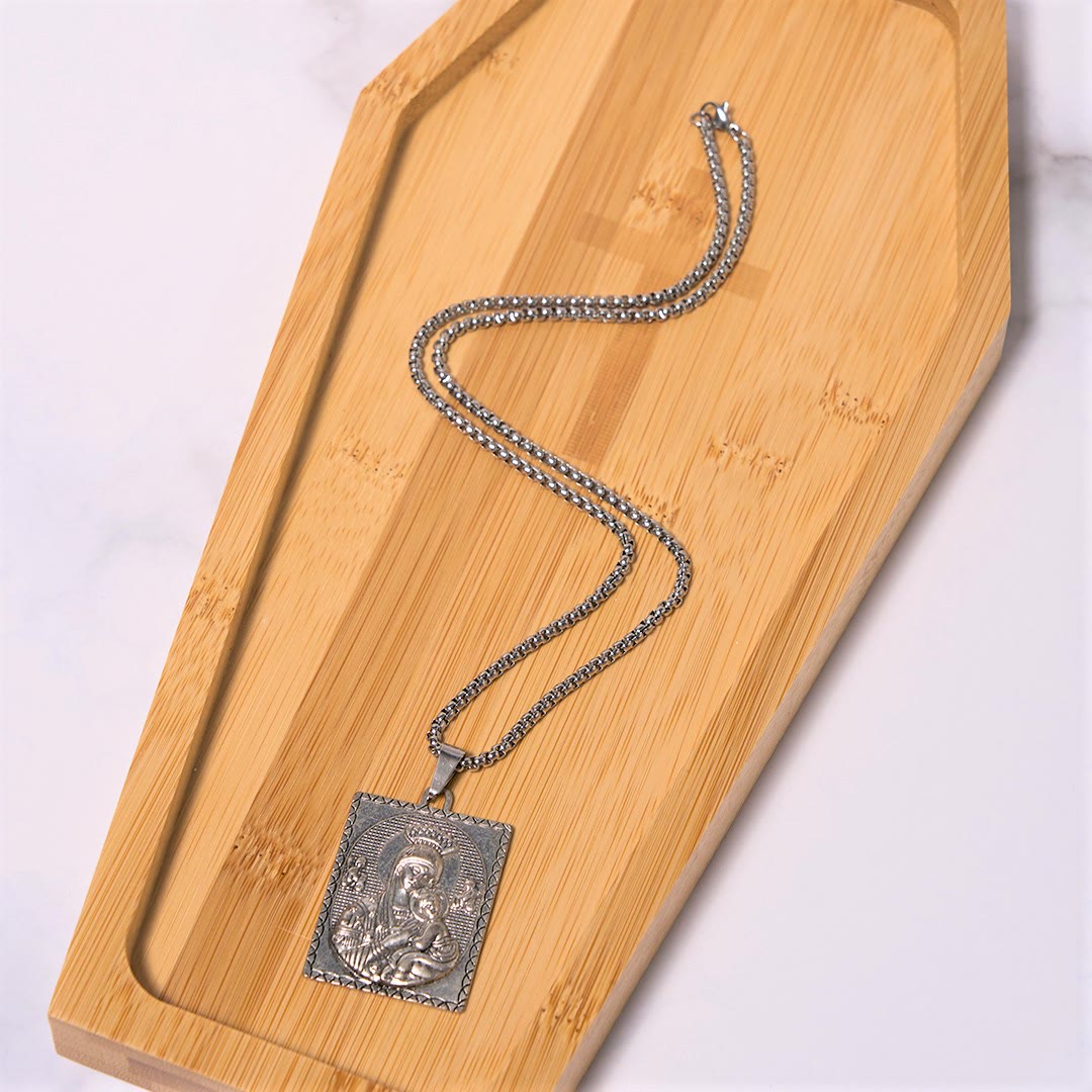 Classic Style Jesus & Mary Madonna and Child Saint Medal Pendant