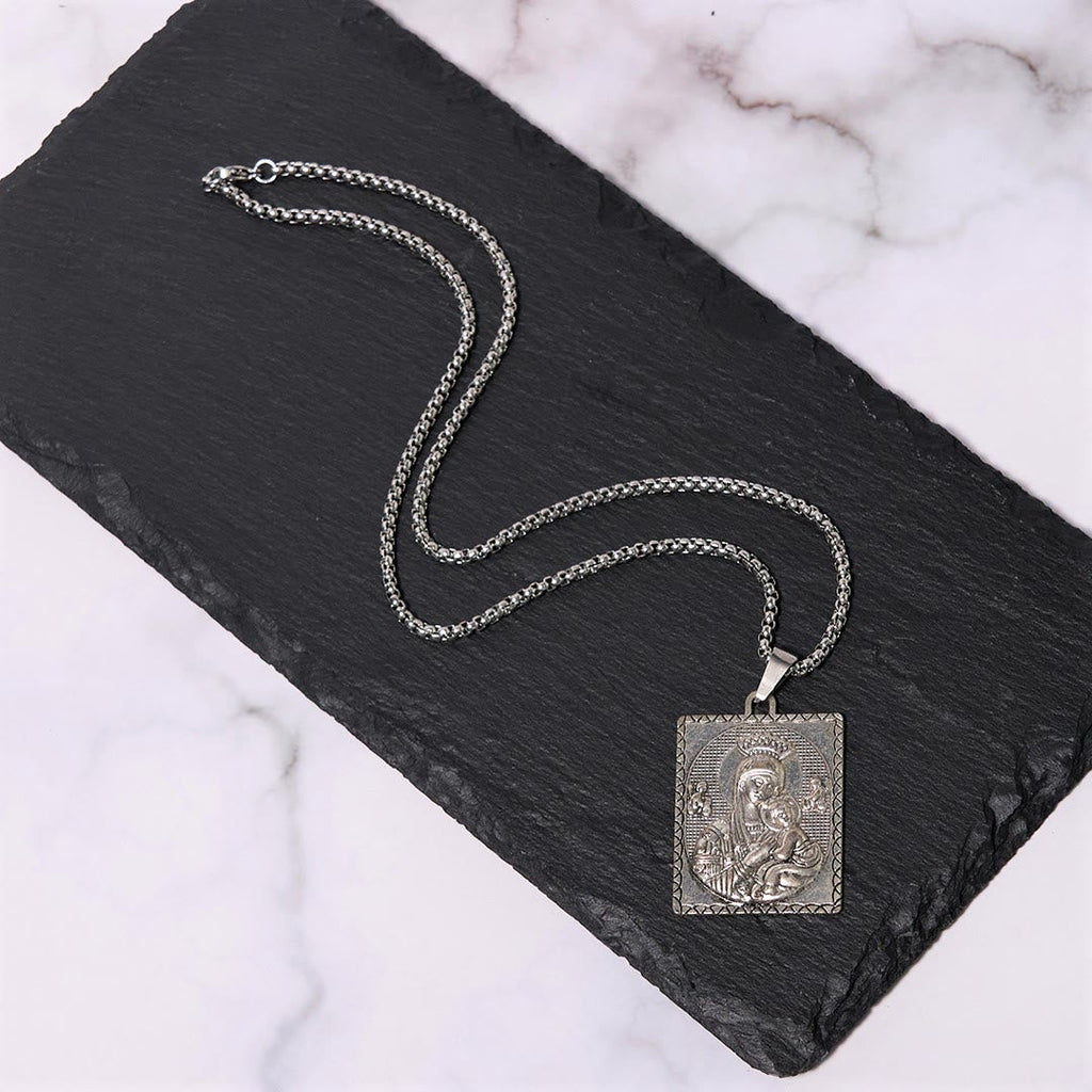 Classic Style Jesus & Mary Madonna and Child Saint Medal Pendant