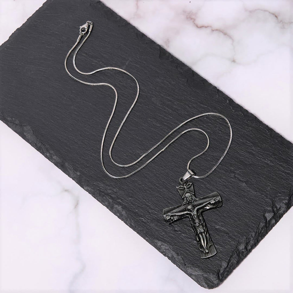 Classic Style Trinity Cross Father & Son & Holy Spirit Pendant