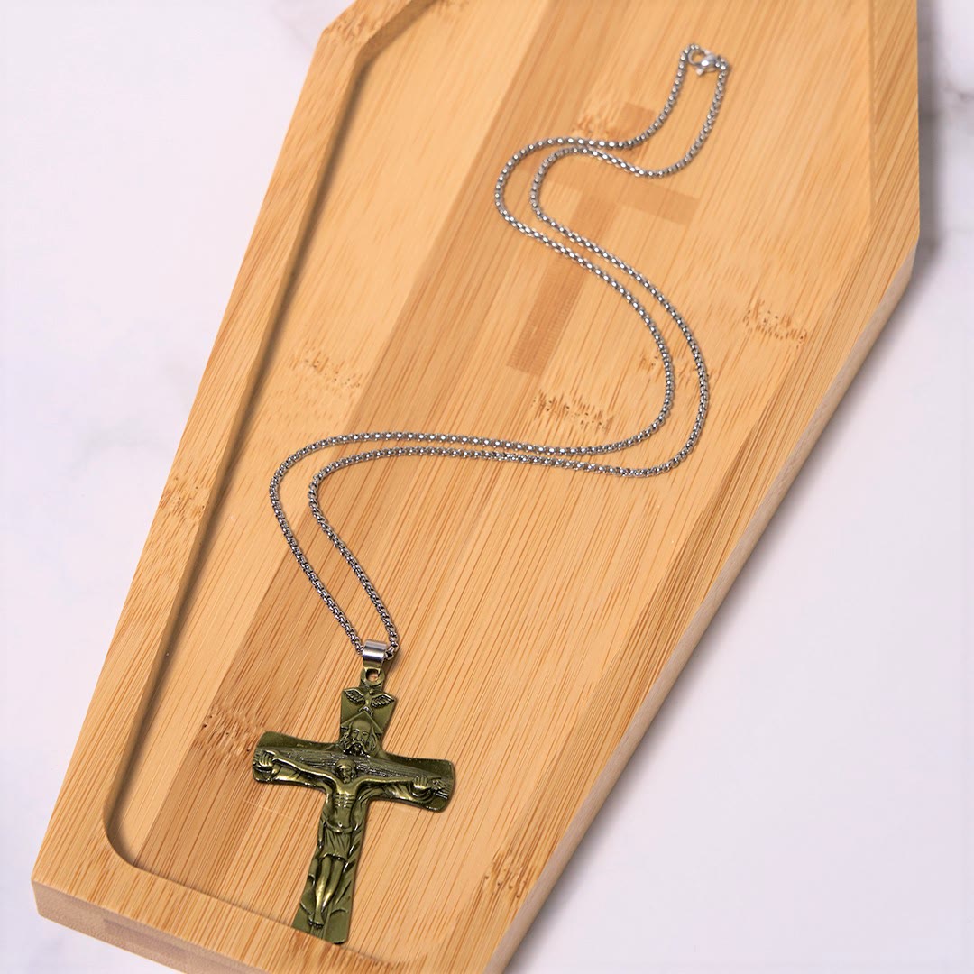 Classic Style Trinity Cross Father & Son & Holy Spirit Pendant
