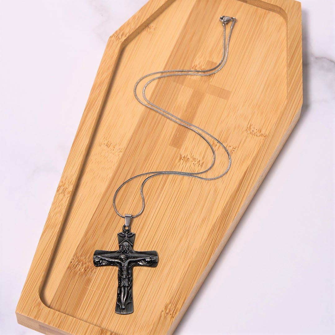 Classic Style Trinity Cross Father & Son & Holy Spirit Pendant