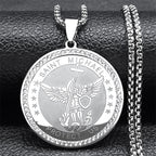 Classic Style Saint Michael Protect Us Sacred Blessing Pendant