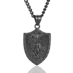 Modern Style Michael The Archangel Shield Devine Guardian Pendant