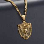 Modern Style Michael The Archangel Shield Devine Guardian Pendant