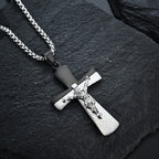 Modern Style Crucifix Cross Jesus Sacred Faith Stainless Steel
