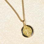 2 Color Retro Style St. Benedict Symbol Protection Faith Pendant