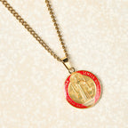 2 Color Retro Style St. Benedict Symbol Protection Faith Pendant