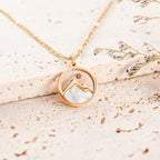 Modern Style Mountain Mustard Seed Faith Pendant Necklace