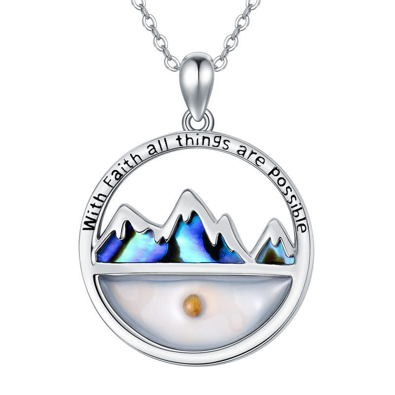 Classic Style Mustard Seed With Faith All Things Are Possible Pendant