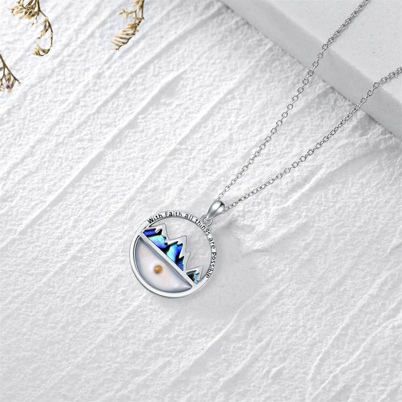 Classic Style Mustard Seed With Faith All Things Are Possible Pendant