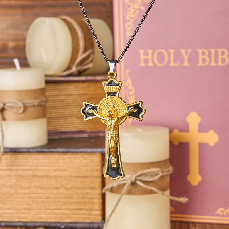 Classic Style Multicolor of Crucifix Divine Protection Pendant