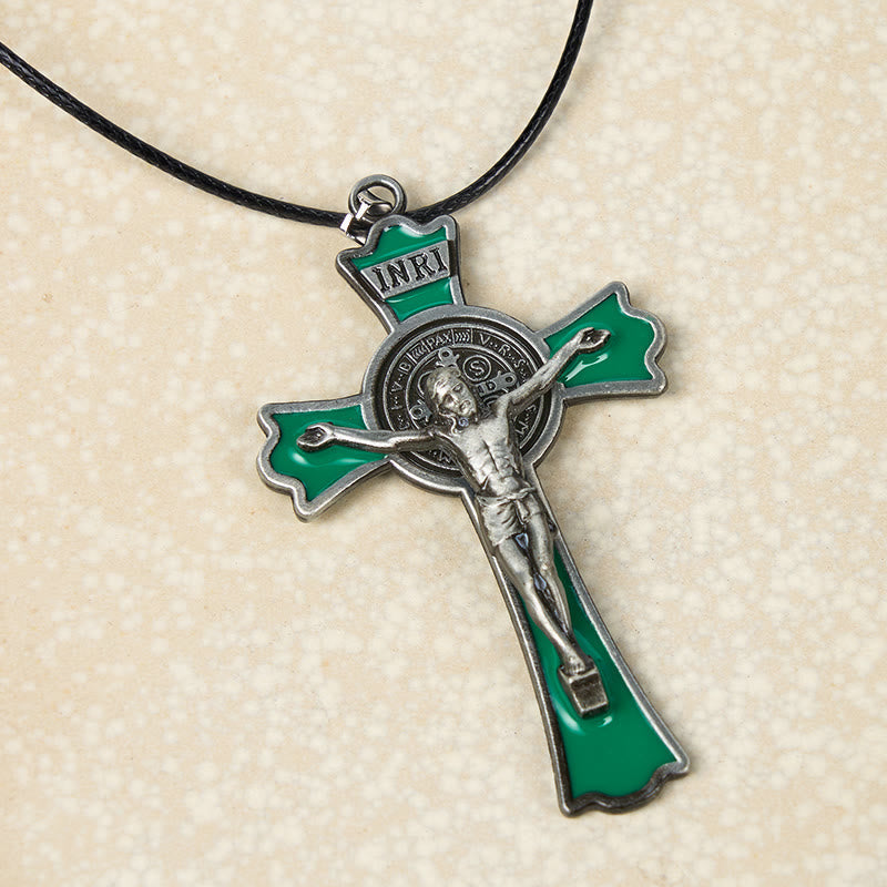 Classic Style Multicolor of Crucifix Divine Protection Pendant