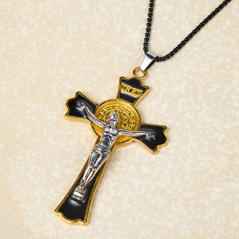 Classic Style Multicolor of Crucifix Divine Protection Pendant