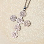 Classic Retro Style St. Benedict Cross Divine Protection Pendant
