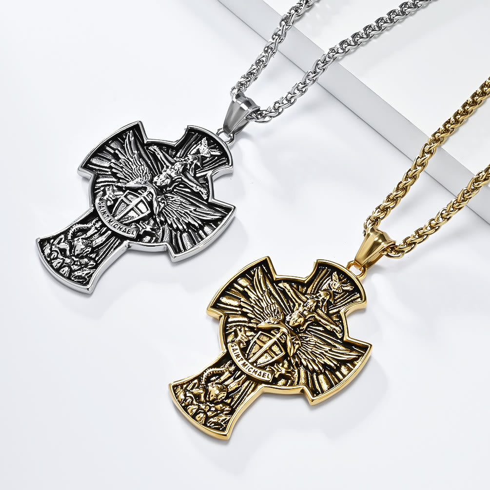 Classic Style Saint Michael Archangel Guardian Of Faith Pendant