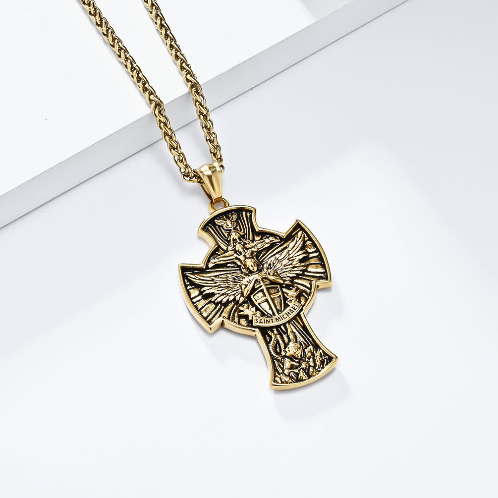 Classic Style Saint Michael Archangel Guardian Of Faith Pendant