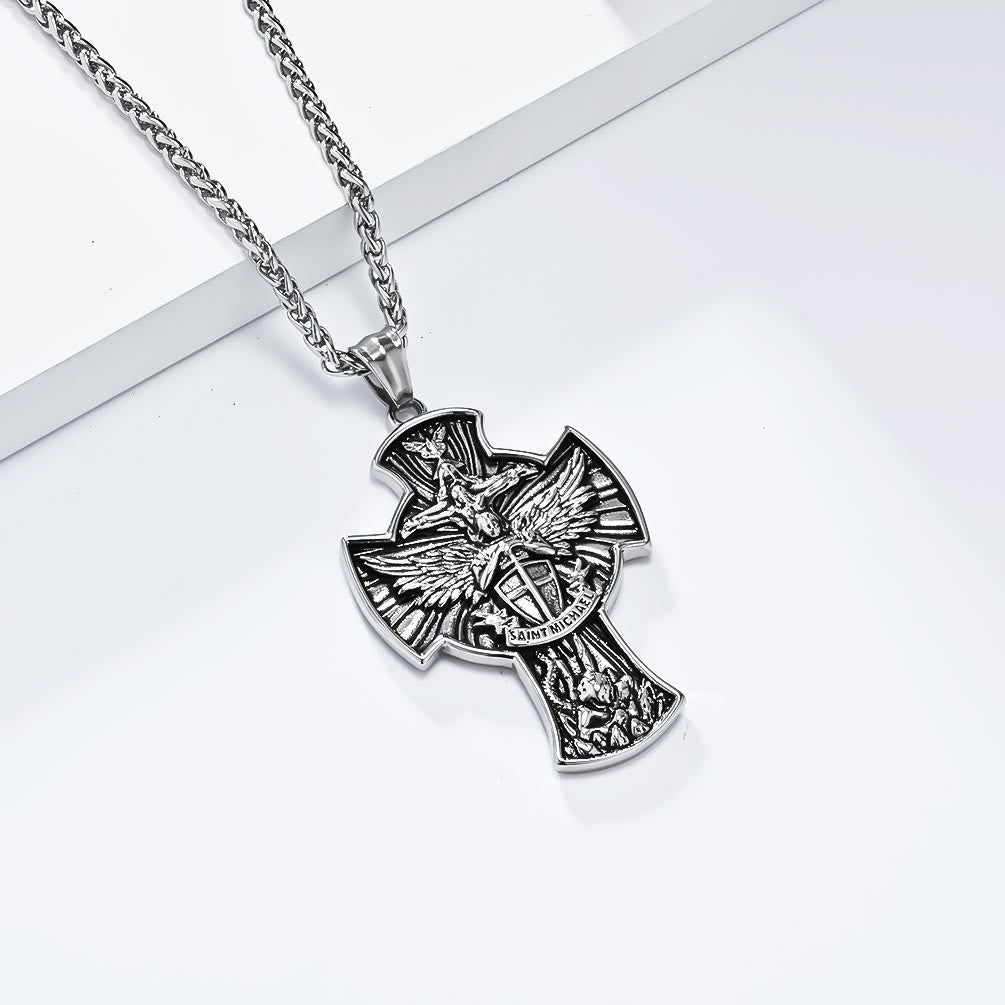 Classic Style Saint Michael Archangel Guardian Of Faith Pendant