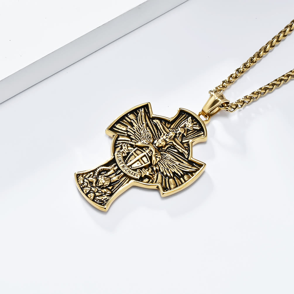 Classic Style Saint Michael Archangel Guardian Of Faith Pendant
