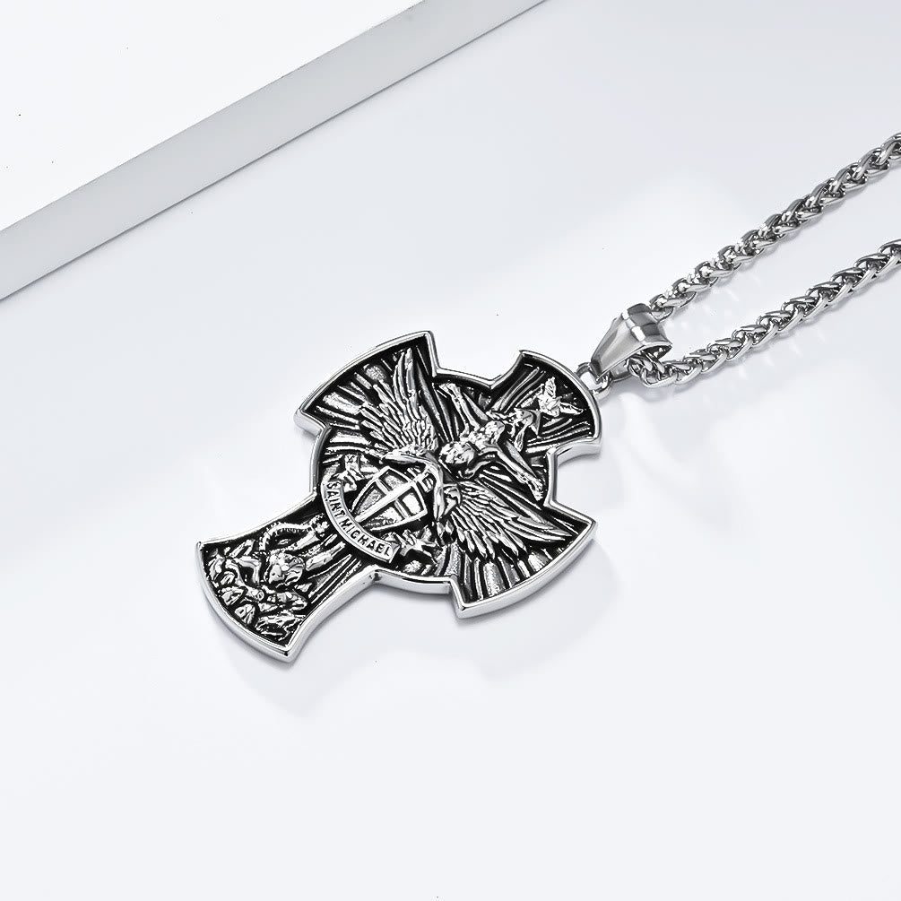 Classic Style Saint Michael Archangel Guardian Of Faith Pendant