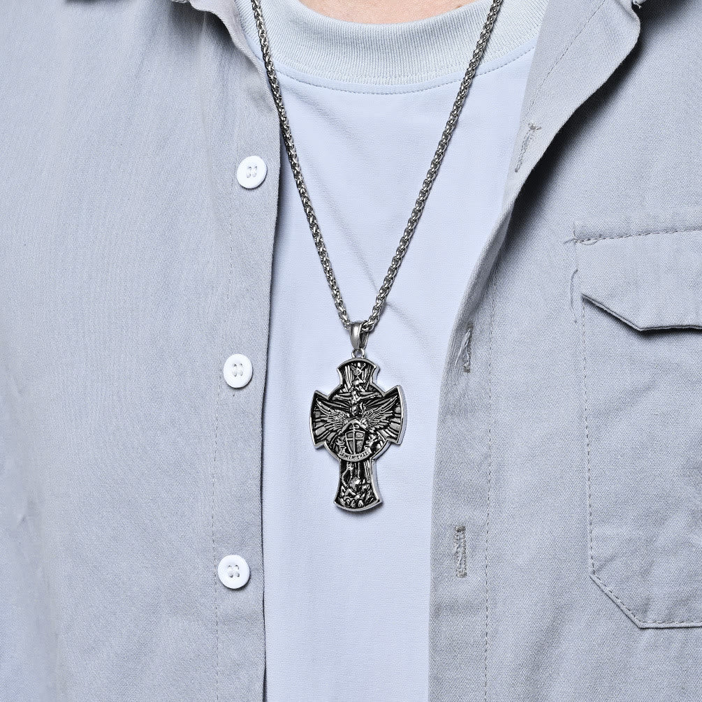 Classic Style Saint Michael Archangel Guardian Of Faith Pendant