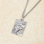 Classic Style Madonna And Child Crafted Embossed Amulet Pendant