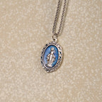 Classic Style Crafted Holy Miraculous Medal Enamel Relief Pendant