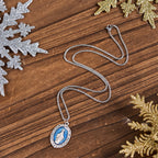 Classic Style Crafted Holy Miraculous Medal Enamel Relief Pendant