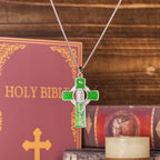 6 Color Virgin Mary Our Lady of Guadalupe Faith Cross Pendant Necklace